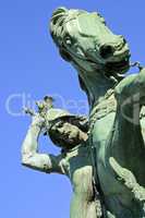 ZAGREB, CROATIA: St George Killing the Dragon, sculpture in Zagreb