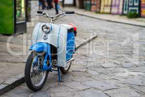 Old-fashioned vintage motorcycle