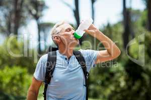 Man drinking with his flask