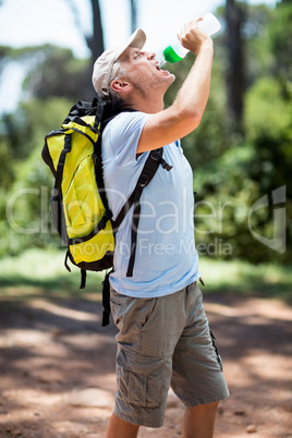 Man drinking with his flask