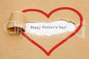 Happy Fathers Day Torn Paper Concept