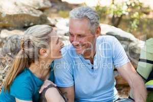 Couple smiling and looking each other