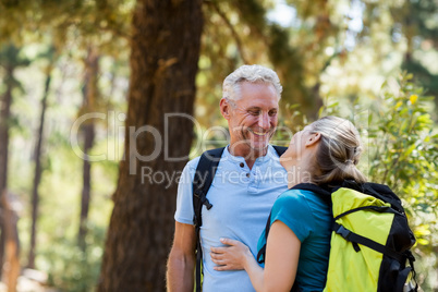 Couple looking and holding each other