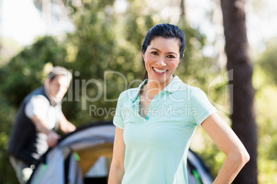 Woman posing and smiling