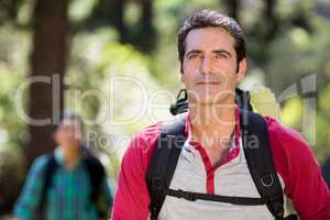 Portrait of man hiking