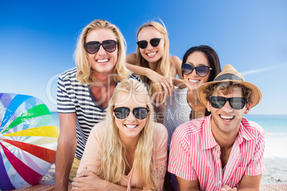 Portrait of friends posing at the beach