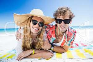 Portrait of couple posing at the beach