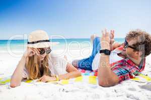 Portrait of couple posing at the beach