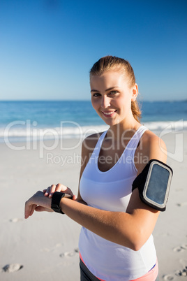 Fit woman on the beach Fit woman on the beach