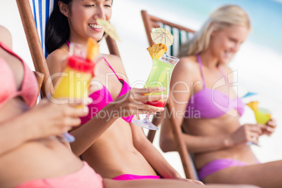 Friends enjoying a cocktail