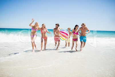 Friends having fun at the beach