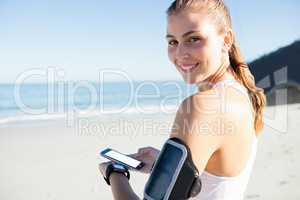 Fit woman on the beach