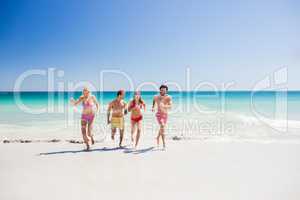 Portrait of friends posing at the beach