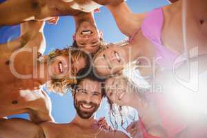 Portrait of friends posing at the beach