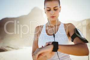 Fit woman on the beach