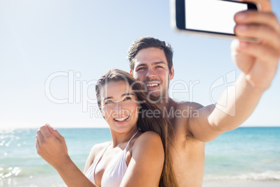 Couple taking a selfie