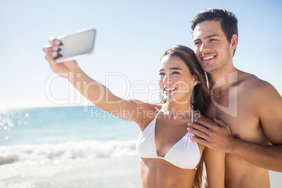 Couple taking a selfie