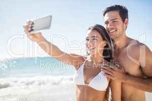 Couple taking a selfie