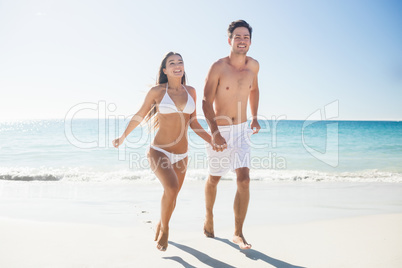 Couple having fun at the beach