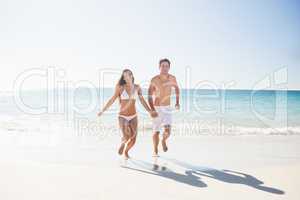 Couple having fun at the beach