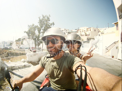 Young couple while taking a Selfie