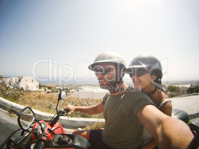 Young couple while taking a Selfie