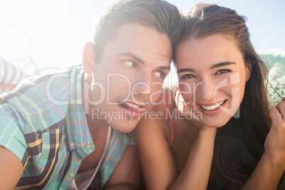 Couple posing together