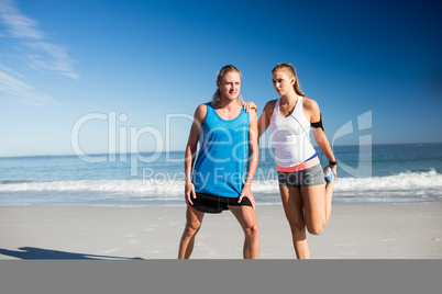 Couple doing sport together