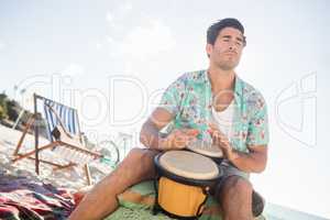 Man playing the drums