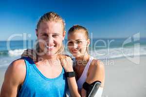 Couple standing at the beach