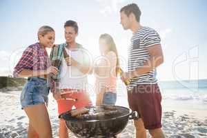 Friends having a barbecue