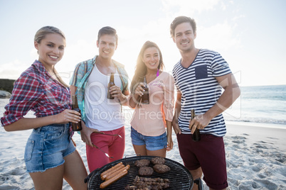 Friends having a barbecue