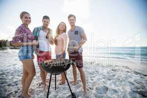 Friends having a barbecue