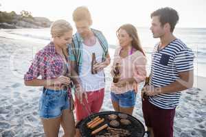 Friends having a barbecue