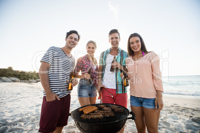 Friends having a barbecue