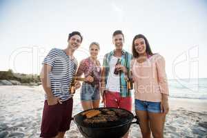 Friends having a barbecue