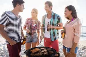 Friends having a barbecue