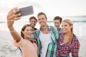 Friends taking a selfie