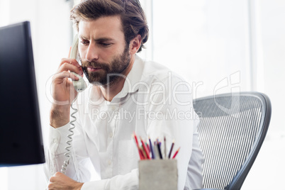 A man having a phone call