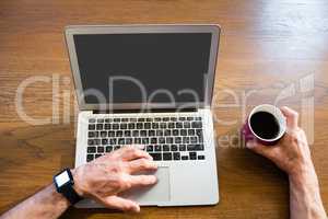 Businessman using a laptop