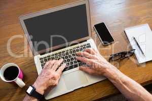 Businessman using a laptop