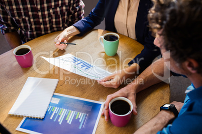 Colleagues having a meeting