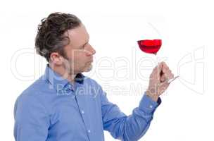 Man with a glass of wine