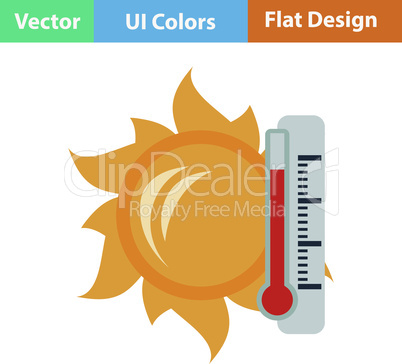 Icon of sun and thermometer