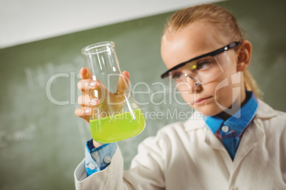 Girl dressed as a scientist
