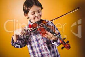 Boy playing the violin