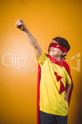 Boy dressed as a superhero