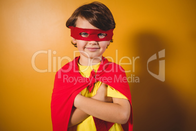 Boy dressed as a superhero