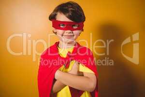 Boy dressed as a superhero