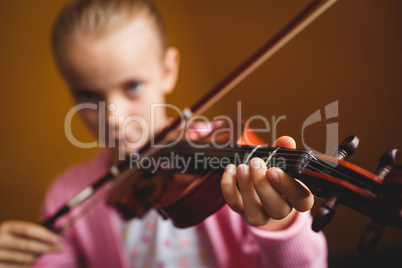 Girl playing the violin